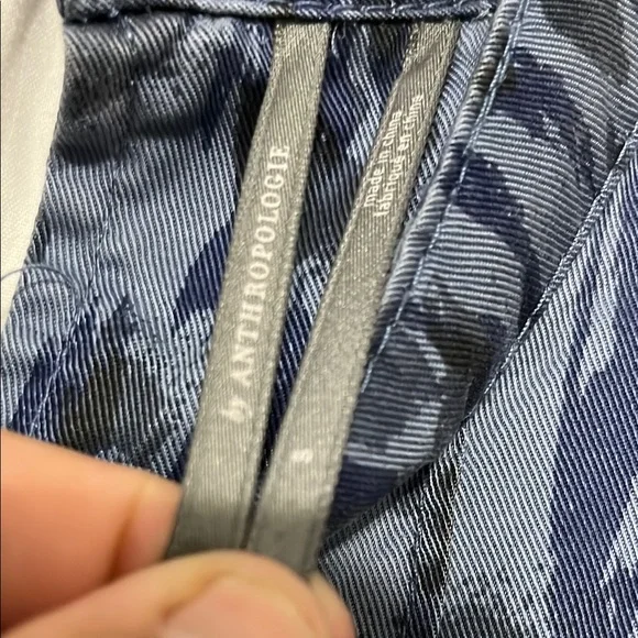 Anthropologie Navy Patterned Mini Dress - Picture 2 of 9